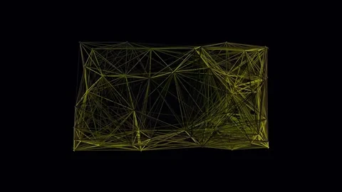 Geometric Low Poly Wireframe Abstract Background Technology Visualization Stock Footage 337162126