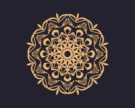 Geometric luxury mandala vector design for coloring book, Alpona, Mehndi, tattoo Stock Illustration