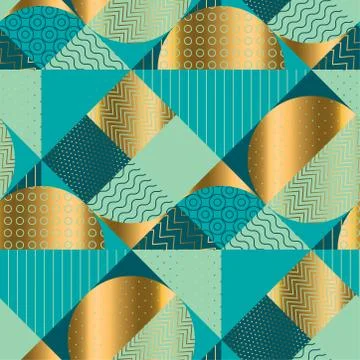Geometric luxury seamless pattern for background, wrapping paper, Illustrazione stock