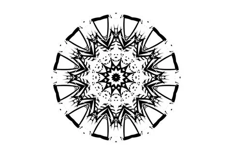 Geometric Mandala Art with Concentric Circle Design Иллюстрация