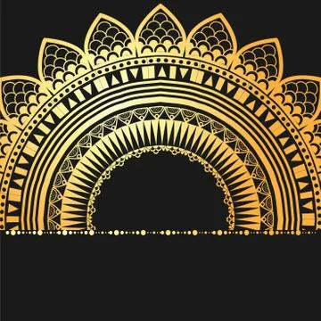 Geometric mandala element made in vector. Vintage decorative elements. Wate.. Stock Illustration