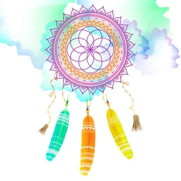 Geometric mandala element made in vector. Vintage decorative elements. Wate.. Stock Illustration