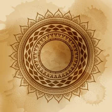 Geometric mandala element made in vector. Vintage decorative elements. Wate.. Stock Illustration