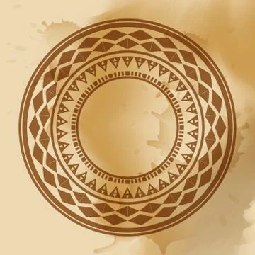 Geometric mandala element made in vector. Vintage decorative elements. Waterc Illustrazione stock