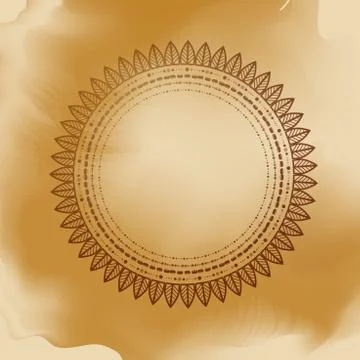 Geometric mandala element made in vector. Vintage decorative elements. Waterc Stock Illustration