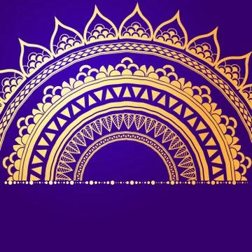 Geometric mandala element made in vector. Vintage decorative elements. Waterc Stock Illustration