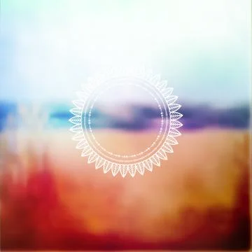 Geometric mandala element made in vector. Vintage decorative elements. Waterc Stock Illustration