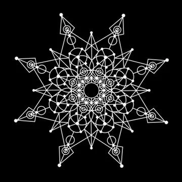Geometric mandala ornament vector Stock Illustration