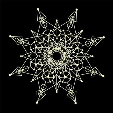 Geometric mandala ornament vector Stock Illustration