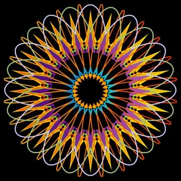 Geometric Mandala representing cosmos	 Stock Illustration