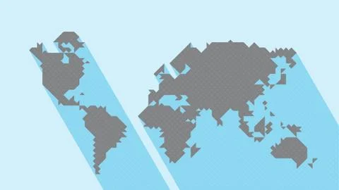 Geometric Map World Stock Illustration