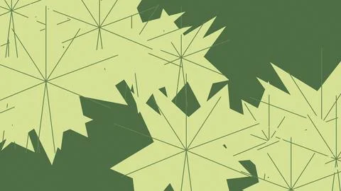 Geometric maple leaf pattern abstract design autumnal illustration Stock Illustration