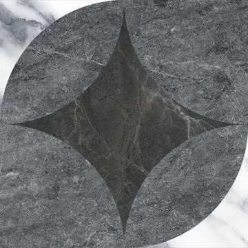 Geometric Marble &amp; Stone Tile Pattern Foto stock