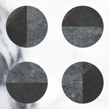 Geometric Marble &amp; Stone Tile Pattern Foto stock