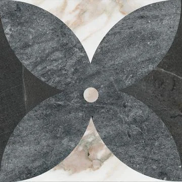 Geometric Marble &amp; Stone Tile Pattern Foto stock