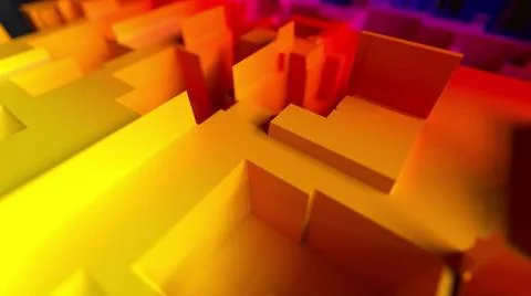Geometric maze scheme abstract background. Creative 3d render scheme from ... Stock Photos