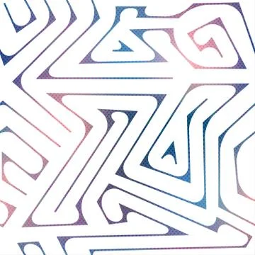 Geometric maze seamless pattern Stock Illustration
