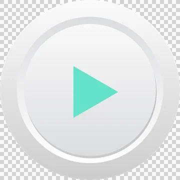 Geometric media player interface button. A green triangle points toward the.. Stock Illustration