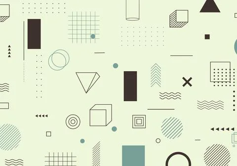 Geometric memphis background. Minimal abstract background. Illustrazione stock