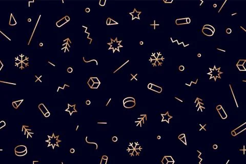 Geometric memphis pattern for Happy New Year and Merry Christmas Stock Illustration