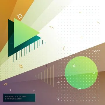Geometric memphis style background Stock Illustration