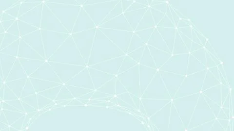 Geometric mesh network concept. Connected dots triangulation science design Stockillustratie