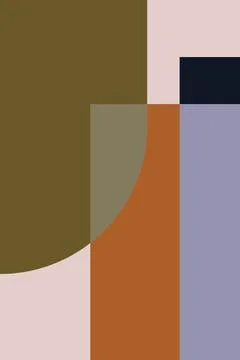 Geometric Midcentury Wall Decor Background Vector Stock Illustration