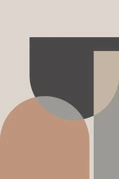 Geometric Midcentury Wall Decor Background Vector Stock Illustration