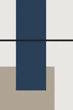 Geometric Midcentury Wall Decor Background Vector Stock Illustration