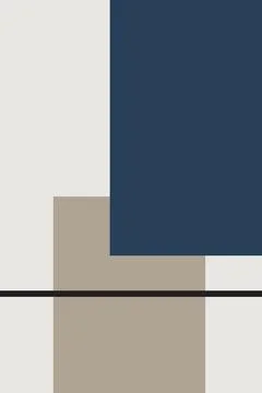Geometric Midcentury Wall Decor Background Vector Stock Illustration