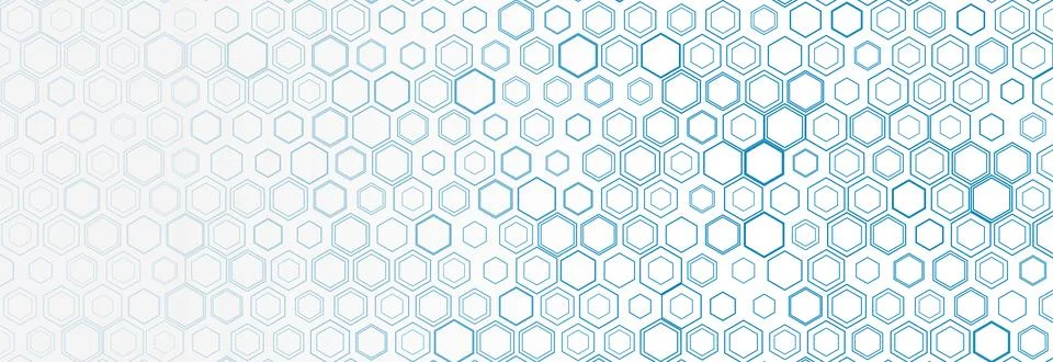 Geometric minimal background with abstract linear hexagons grid Stock Illustration