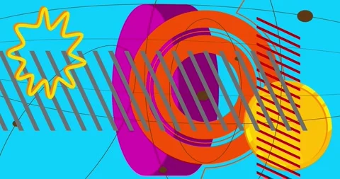 Geometric Minimal elements Stock Footage 307369316