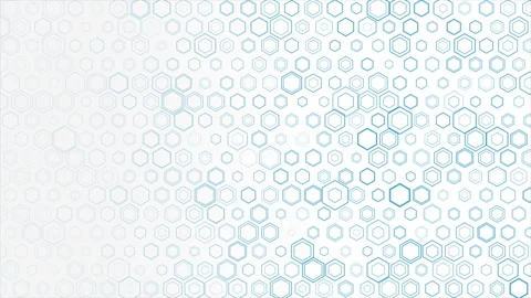 Geometric minimal motion background with abstract linear hexagons grid Stock Footage 252183028