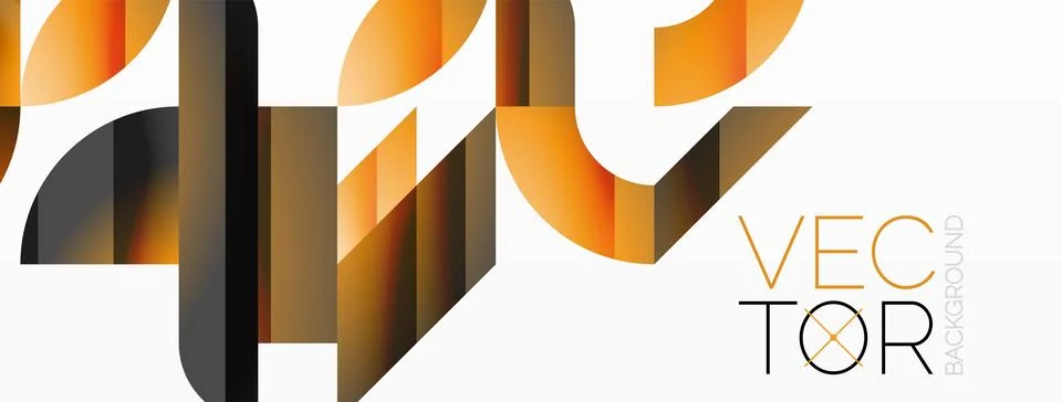 Geometric minimalism with triangles and circles. Blend of basic shapes creating Illustrazione stock