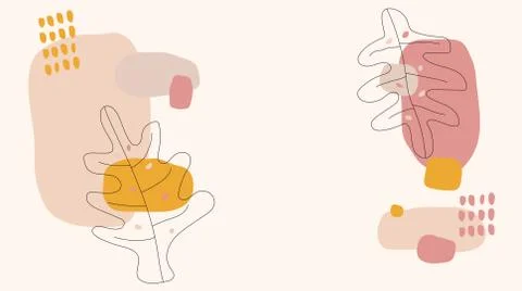 Geometric minimalist abstract background template elements Stock Illustration