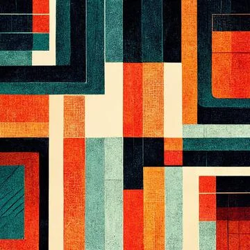 Geometric minimalist art with simple shape and figure. Abstract design. Stock Illustration