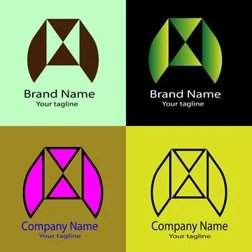 Geometric Minimalist Logo Stock Illustration