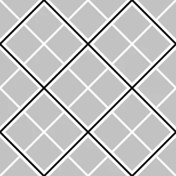 Geometric, minimalist pattern with intersecting squares. Monochrome, grayscal イラスト素材