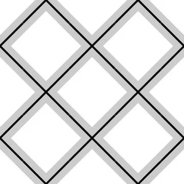 Geometric, minimalist pattern with intersecting squares. Monochrome, grayscal イラスト素材