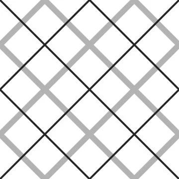 Geometric, minimalist pattern with intersecting squares. Monochrome, grayscal イラスト素材