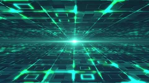 Geometric Mirror Tunnel Stock Footage 200416462