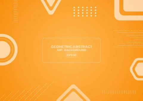Geometric modern abstract art shape design line and halftone style with space Stock Illustration