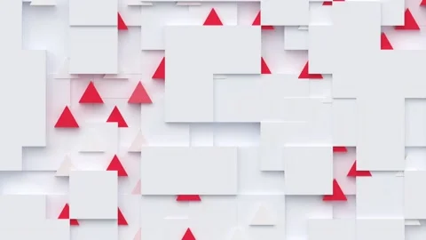 Geometric modern animated looping abstract background. 3d render design element Stock Footage 159307560