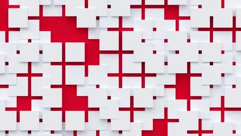 Geometric modern animated seamless looping abstract background. 3d render Stock Footage 159513585