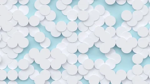 Geometric modern animated seamless looping abstract background. 3d render Stock Footage 159750368