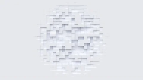 Geometric modern animated seamless looping abstract background. 3d render Video stock 159858913