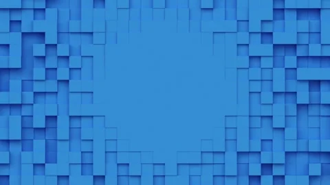 Geometric modern animated seamless looping abstract background. 3d render Stock Footage 161123354