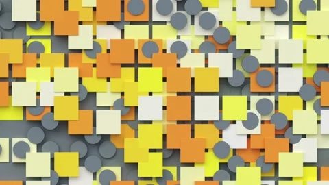 Geometric modern animated seamless looping abstract background. 3d render Stock Footage 161123357