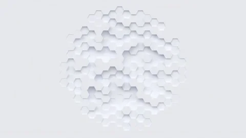 Geometric modern animated seamless looping abstract background. 3d render Stock Footage 164901387