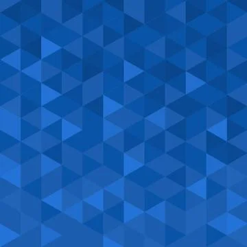Geometric modern background with blue mosaic triangle pattern. Stockillustratie